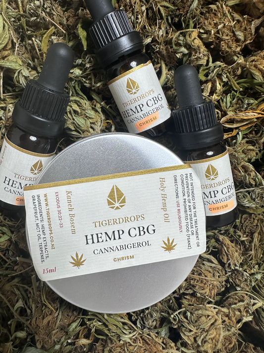 Special: Three x 10ml Hemp CBG Holy Oil 12.13% plus a big balm